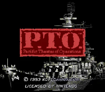 P.T.O. - Pacific Theater of Operations (USA) screen shot title